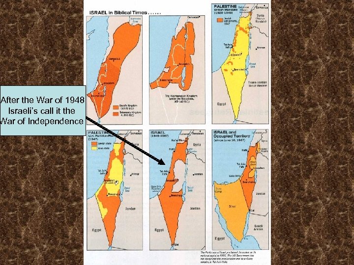 After the War of 1948 Israeli’s call it the War of Independence 