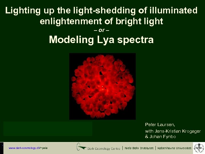 Lighting up the light-shedding of illuminated enlightenment of bright light – or – Modeling