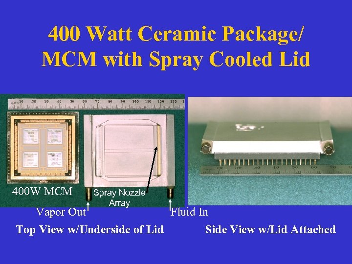 400 Watt Ceramic Package/ MCM with Spray Cooled Lid 400 W MCM Spray Nozzle