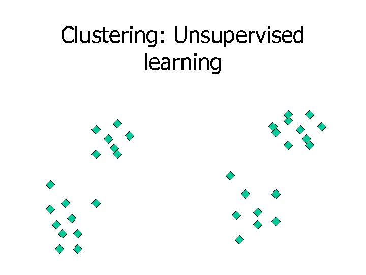 Clustering: Unsupervised learning 