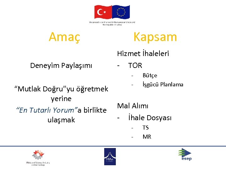 Amaç Kapsam Deneyim Paylaşımı Hizmet İhaleleri - TOR - Bütçe İşgücü Planlama - TS
