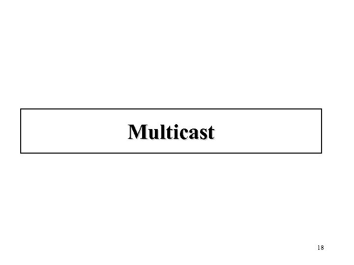 Multicast 18 