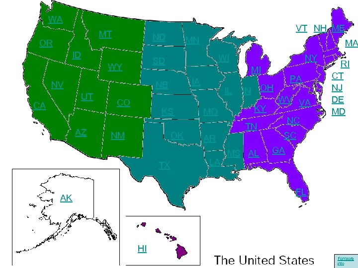 WA MT OR ND ID MN NV WI AZ CO IA KS NM OK