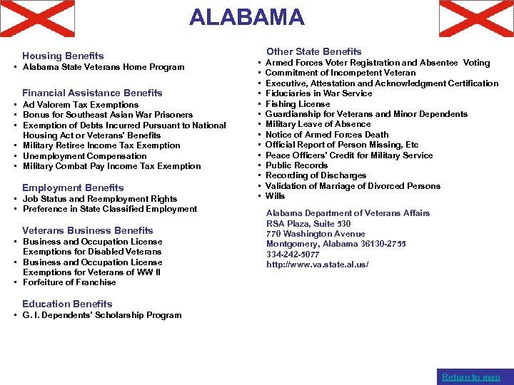 ALABAMA Housing Benefits • Alabama State Veterans Home Program Financial Assistance Benefits • Ad