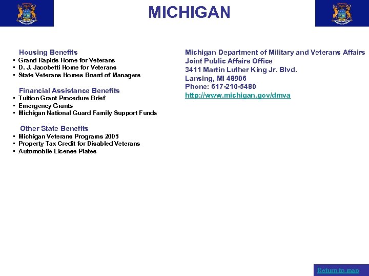 MICHIGAN Housing Benefits • Grand Rapids Home for Veterans • D. J. Jacobetti Home