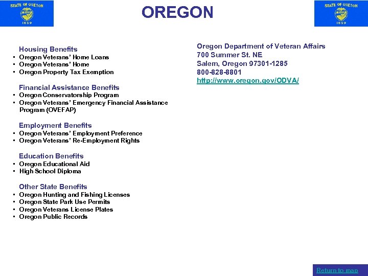 OREGON Housing Benefits • Oregon Veterans’ Home Loans • Oregon Veterans’ Home • Oregon