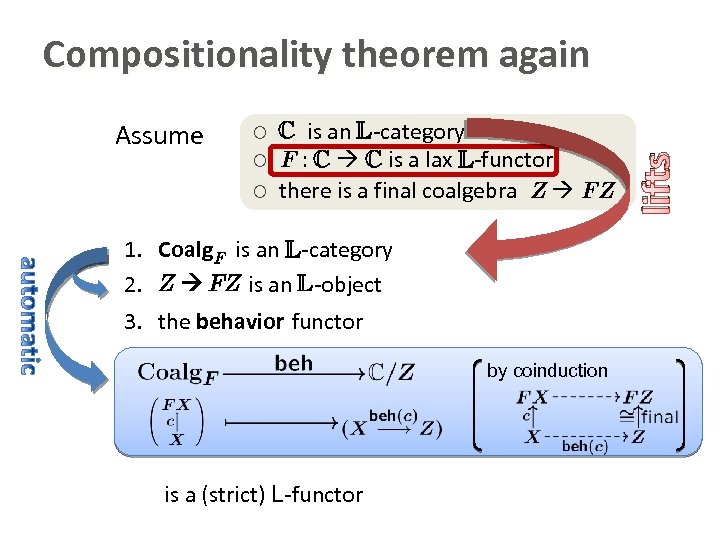 Assume ¡ ¡ ¡ C is an L-category F : C C is a