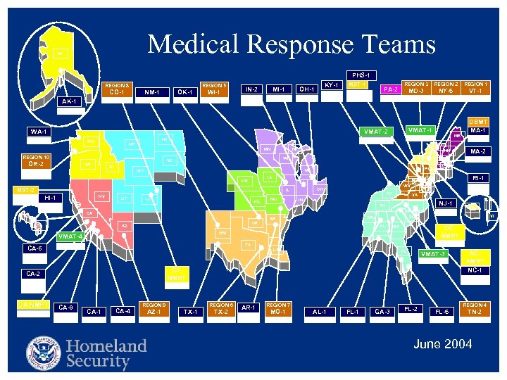 Medical Response Teams AK PHS-1 REGION 8 REGION 5 CO-1 OK-1 WI-1 BRUSH AK-1