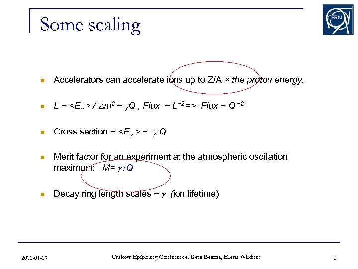 Some scaling n Accelerators can accelerate ions up to Z/A × the proton energy.
