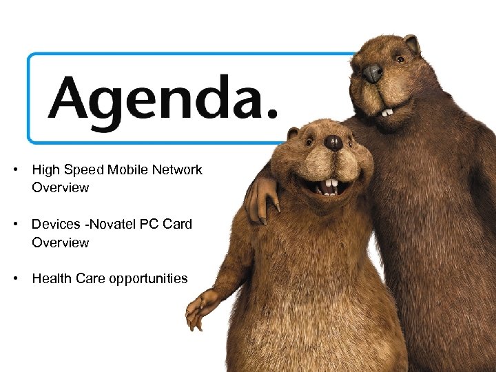  • High Speed Mobile Network Overview • Devices -Novatel PC Card Overview •