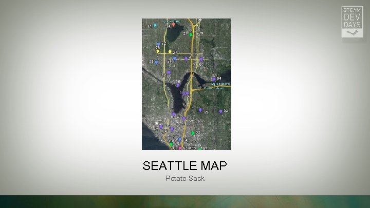 SEATTLE MAP Potato Sack 