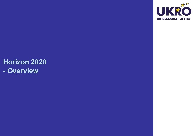 Horizon 2020 - Overview 
