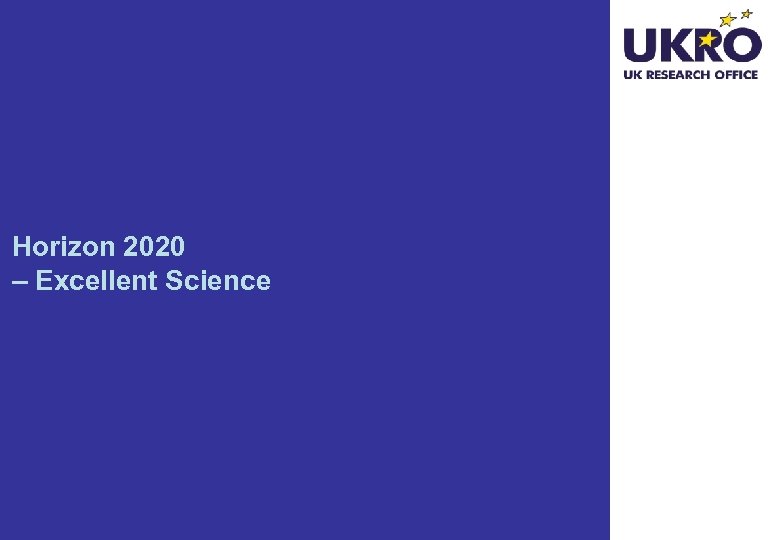 Horizon 2020 – Excellent Science 