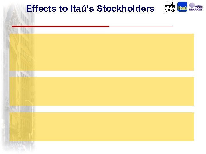 Effects to Itaú’s Stockholders 