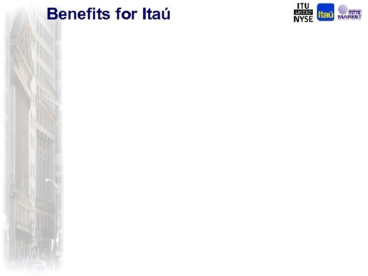Benefits for Itaú 