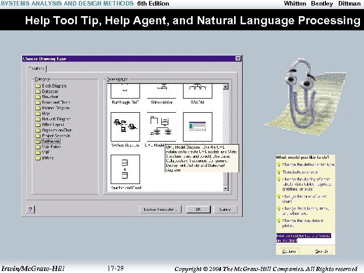 SYSTEMS ANALYSIS AND DESIGN METHODS 6 th Edition Whitten Bentley Dittman Help Tool Tip,