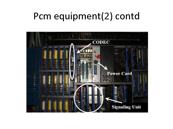 Pcm equipment(2) contd 