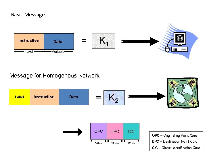 Basic Message Instruction Fixed = Data K 1 Variable Message for Homogenous Network Label