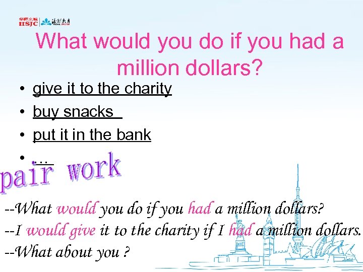  • • What would you do if you had a million dollars? give