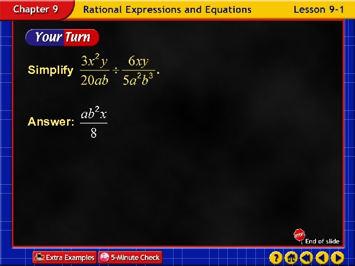 Simplify Answer: 