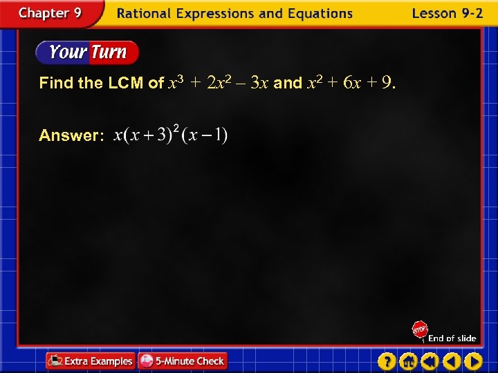 Find the LCM of x 3 + 2 x 2 – 3 x and