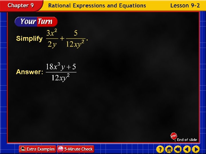 Simplify Answer: 