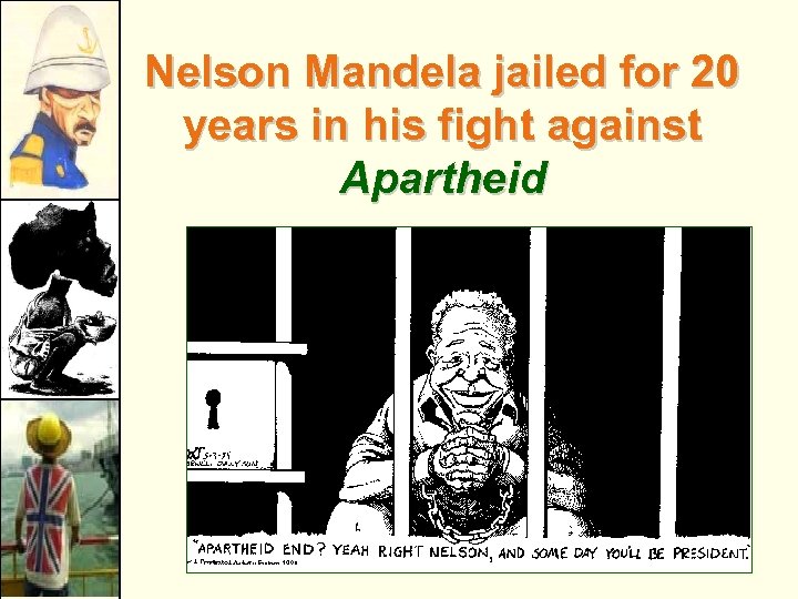 Nelson Mandela jailed for 20 years in his fight against Apartheid 