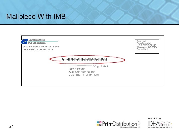 Mailpiece With IMB Presorted First-Class Mail U. S. POSTAGE PAID Washington, DC 20260 Permit