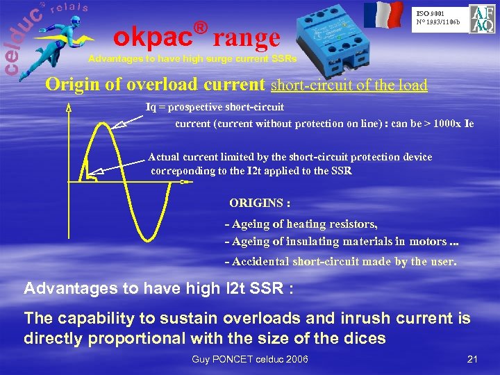 ® okpac range ISO 9001 N° 1993/1106 b Advantages to have high surge current