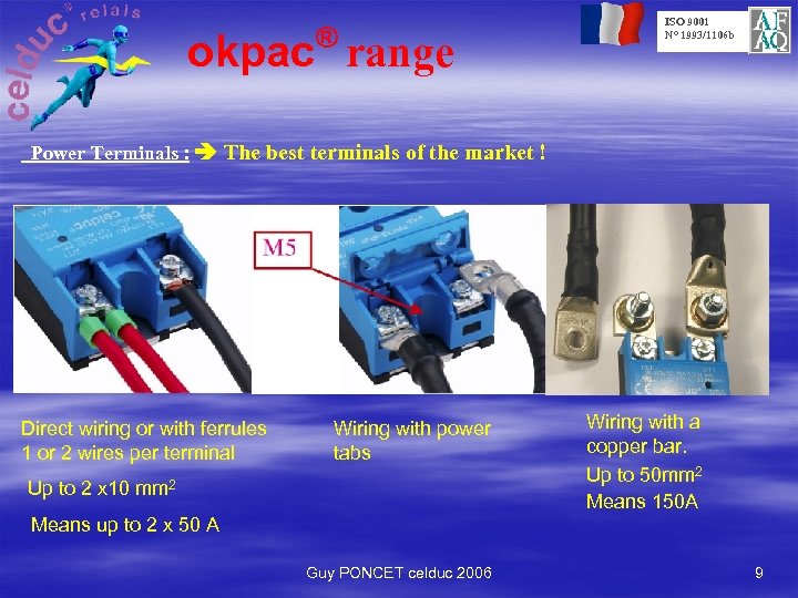 ® okpac range ISO 9001 N° 1993/1106 b Power Terminals : The best terminals