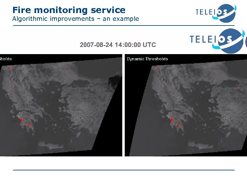 Fire monitoring service Algorithmic improvements – an example 