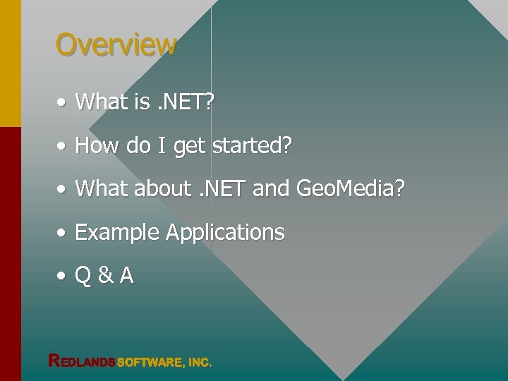 Overview • What is. NET? • How do I get started? • What about.