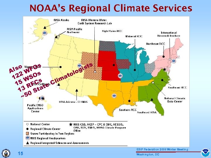 NOAA’s Regional Climate Services s ist so FOs Al W s log 2 ato
