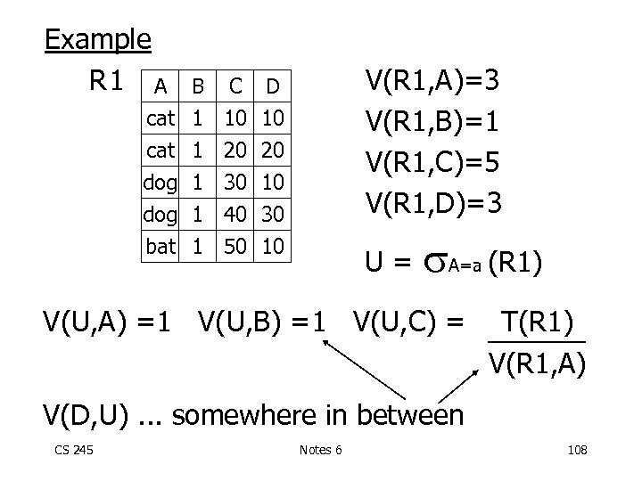 Example R 1 A V(R 1, A)=3 V(R 1, B)=1 V(R 1, C)=5 V(R