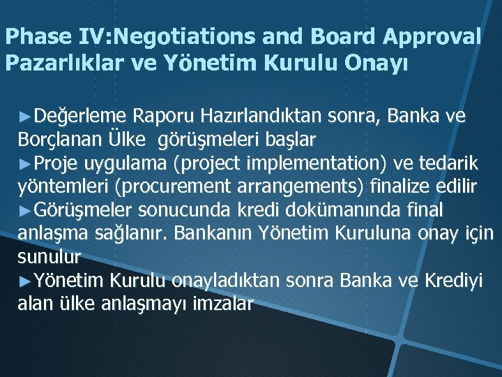 Phase IV: Negotiations and Board Approval Pazarlıklar ve Yönetim Kurulu Onayı ►Değerleme Raporu Hazırlandıktan