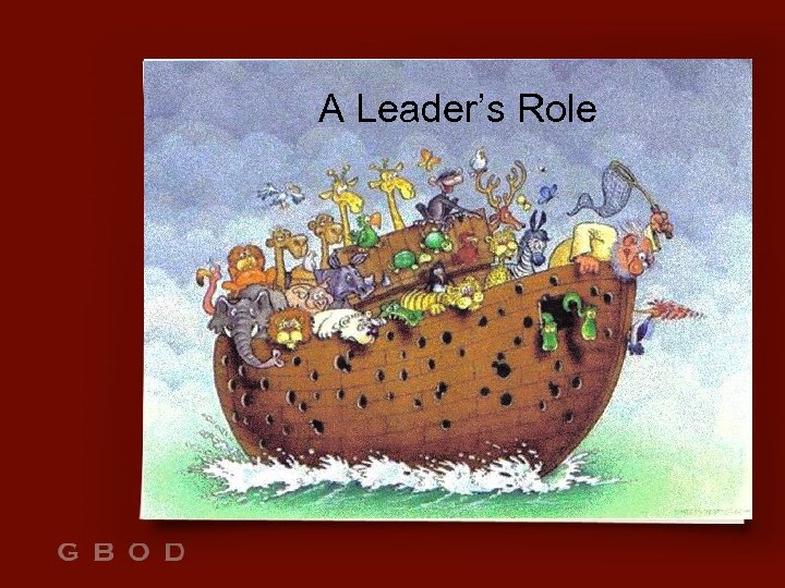 A Leader’s Role 