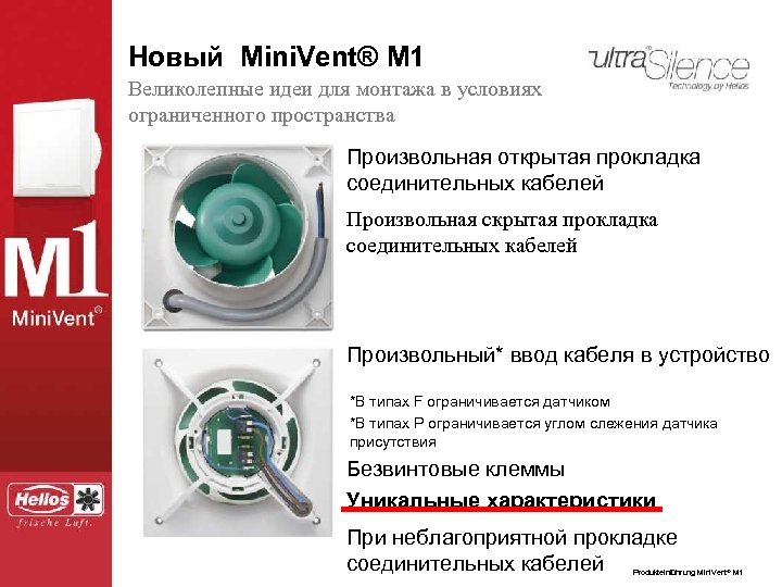 Новый Mini. Vent® ® M 1 Der neue Mini. Vent. M 1 Великолепные идеи