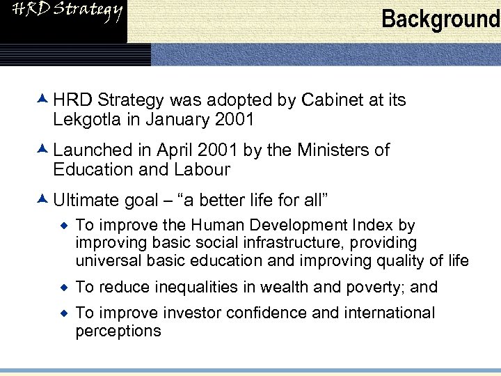 Hrd Strategy Human Resource Development Strategy A Nation