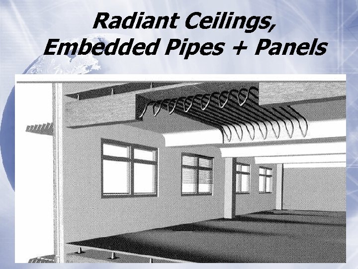 Radiant Ceilings, Embedded Pipes + Panels 