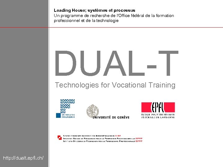 Leading House; systèmes et processus Un programme de recherche de l'Office fédéral de la