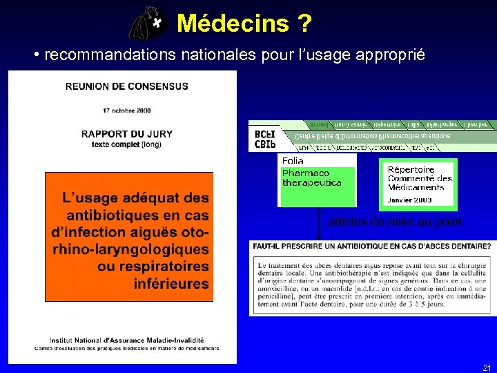 Médecins ? • recommandations nationales pour l’usage approprié articles de mise au point 21