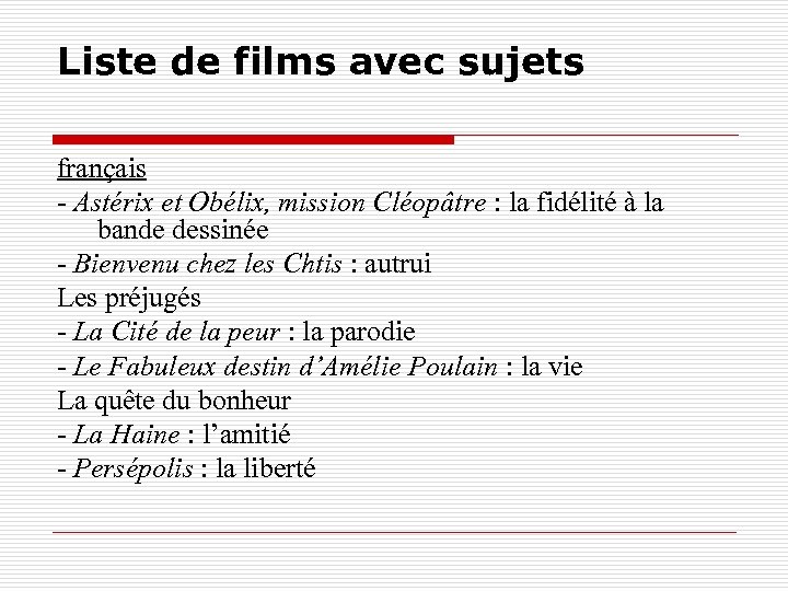 Liste de films avec sujets français - Astérix et Obélix, mission Cléopâtre : la