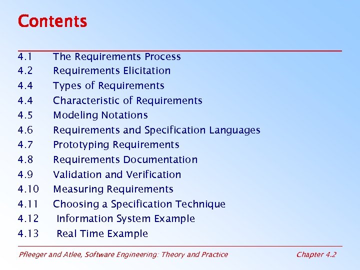 Contents 4. 1 4. 2 4. 4 4. 5 4. 6 4. 7 4.