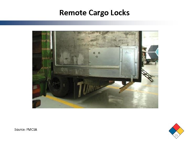 Remote Cargo Locks Source: FMCSA 23 