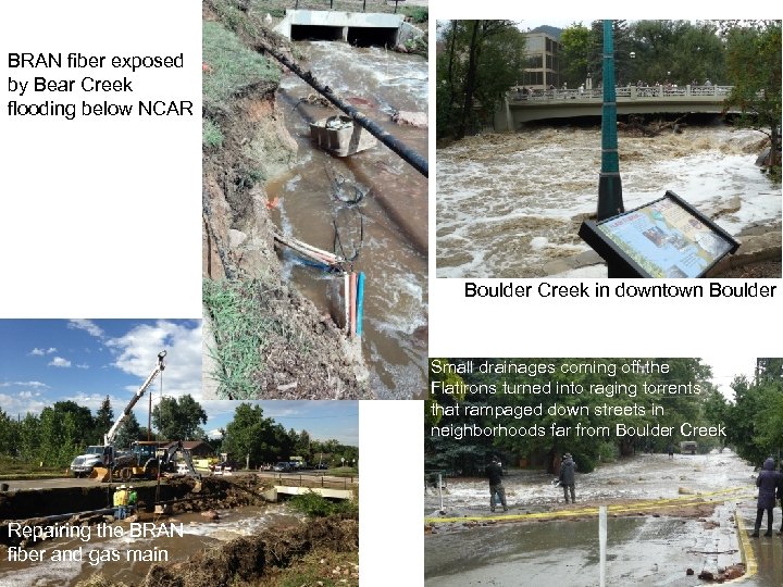 BRAN fiber exposed by Bear Creek flooding below NCAR Boulder Creek in downtown Boulder