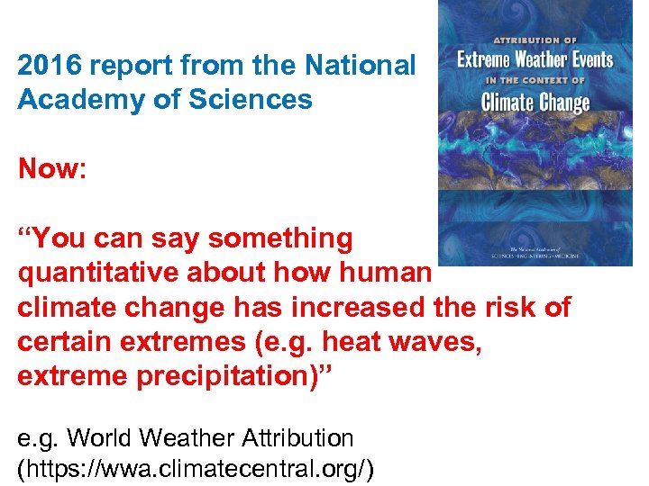 2016 report from the National Academy of Sciences Now: “You can say something quantitative