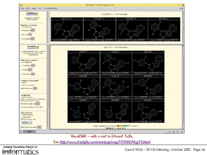 Visuali. SAR – with a nod to Edward Tufte. See http: //www. daylight. com/meetings/mug