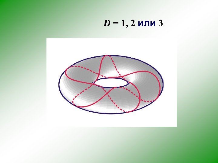 D = 1, 2 или 3 