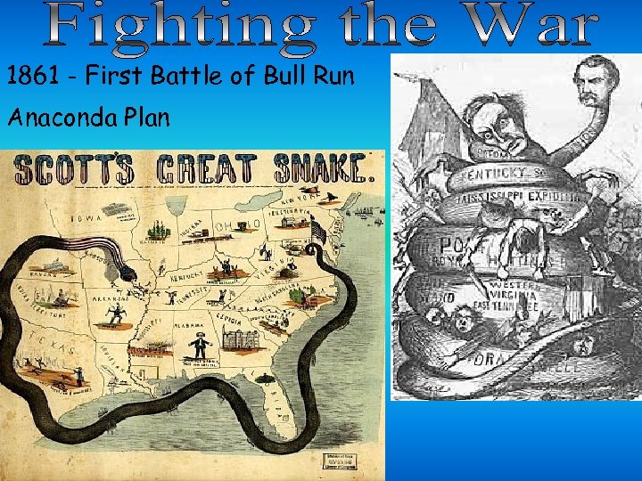 1861 - First Battle of Bull Run Anaconda Plan 