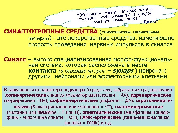 слов и ям значение споров люд “Обьяснитенедоразумений и половина нут сами собой” исчез Декарт